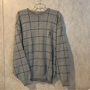Shenandoah Vintage Gray Checkered Men’s Golf Sweater Sweater XL